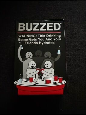 BUZZED Drinking Game Card Set - Black & Red Packaging